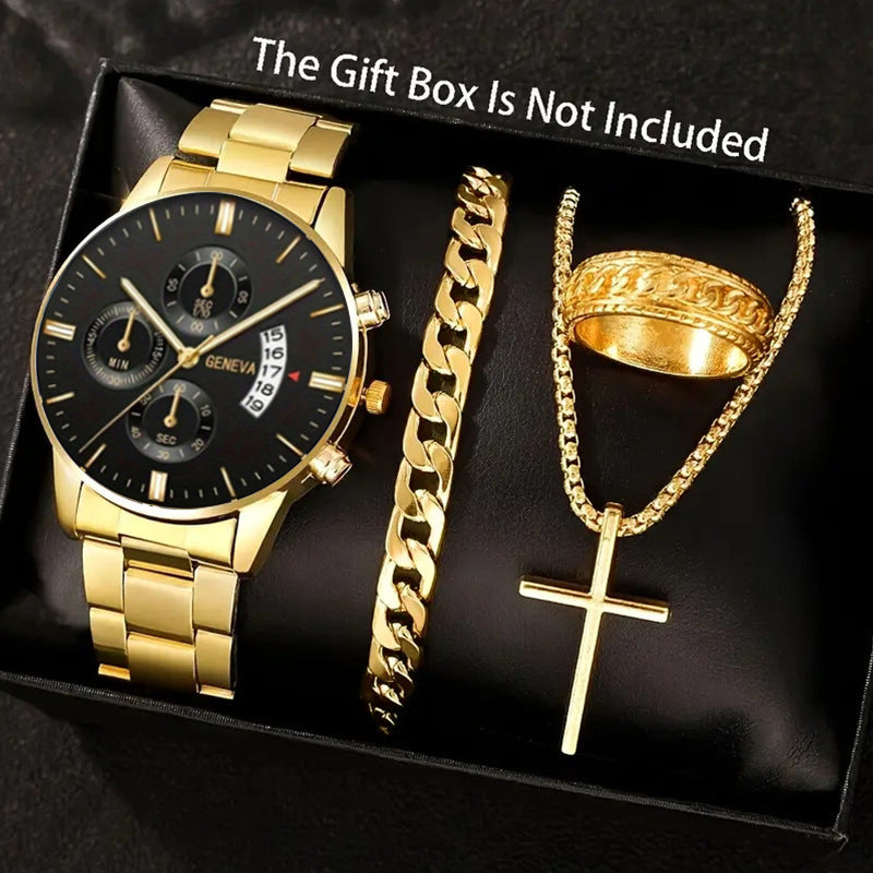 Business-Style Sophisticated Watch Set For Men