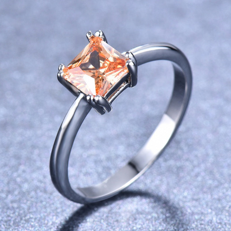 Square Ring With Four Prongs