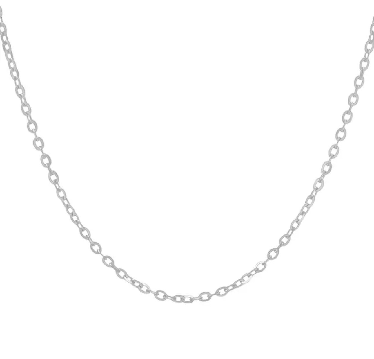Single-strand Necklace With An O-link Chain