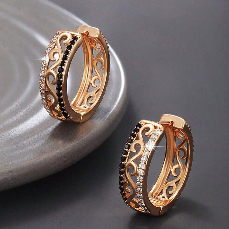 Womens Metal Cutout Stud Earrings