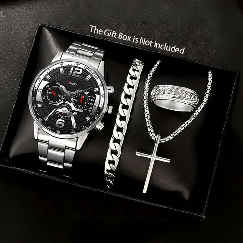 Business-Style Sophisticated Watch Set For Men