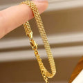 Gold Lace Strap Woven Bracelet