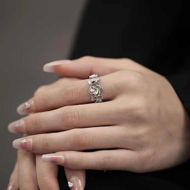 Silver Flower Ring