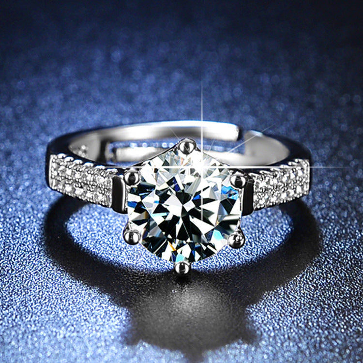2-Carat Ring With Zircon Inlays
