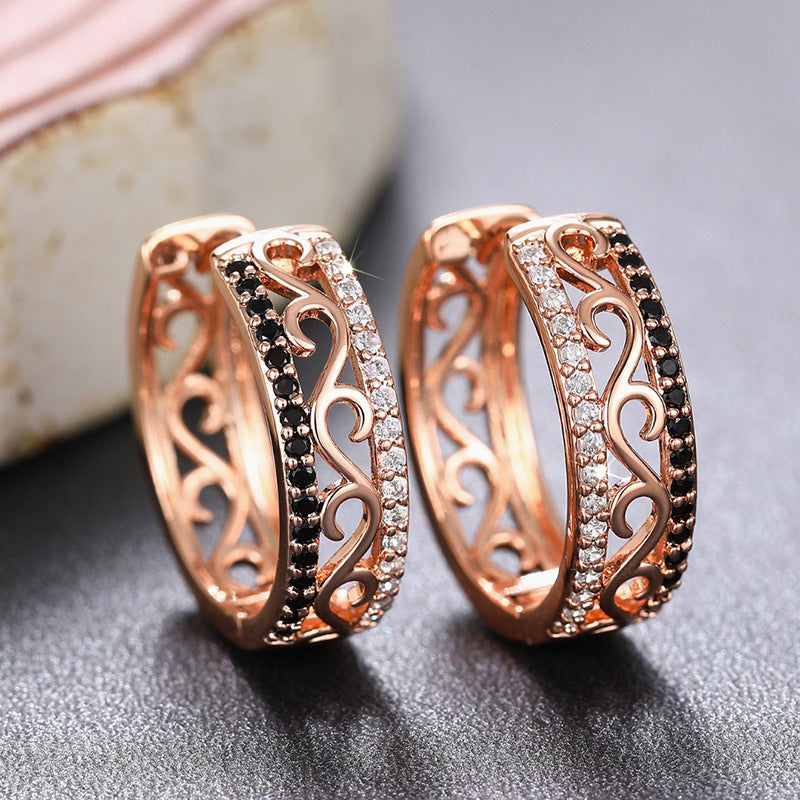 Womens Metal Cutout Stud Earrings