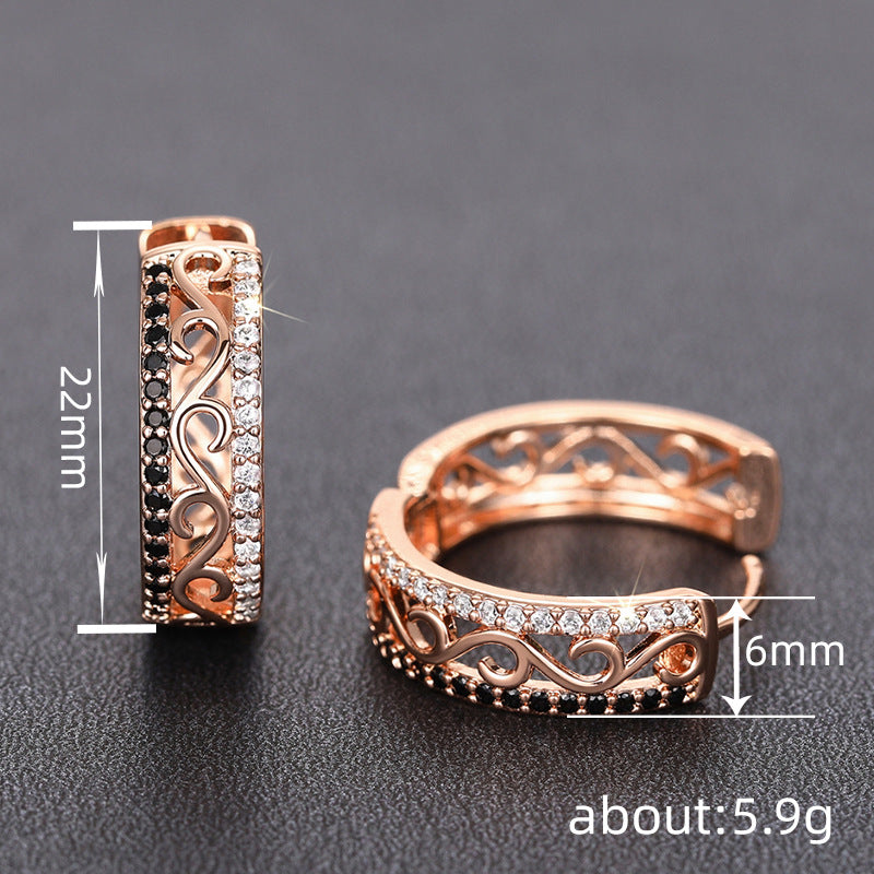 Womens Metal Cutout Stud Earrings