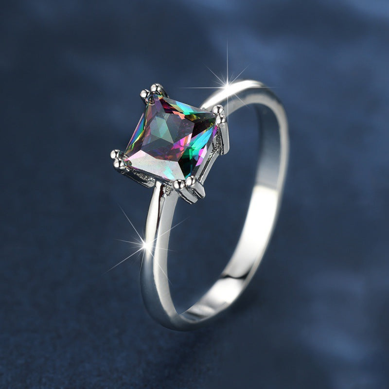 Square Ring With Four Prongs