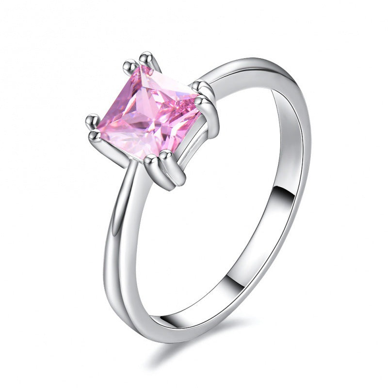 Square Ring With Four Prongs