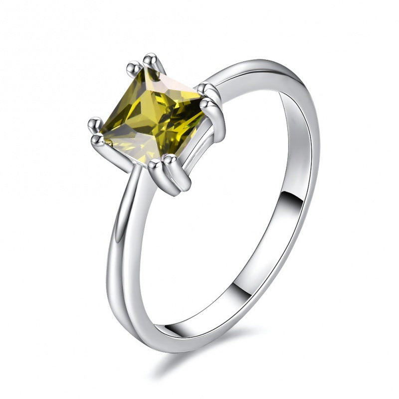 Square Ring With Four Prongs