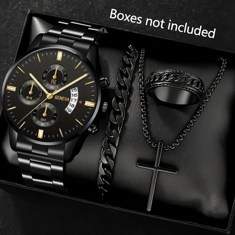 Business-Style Sophisticated Watch Set For Men