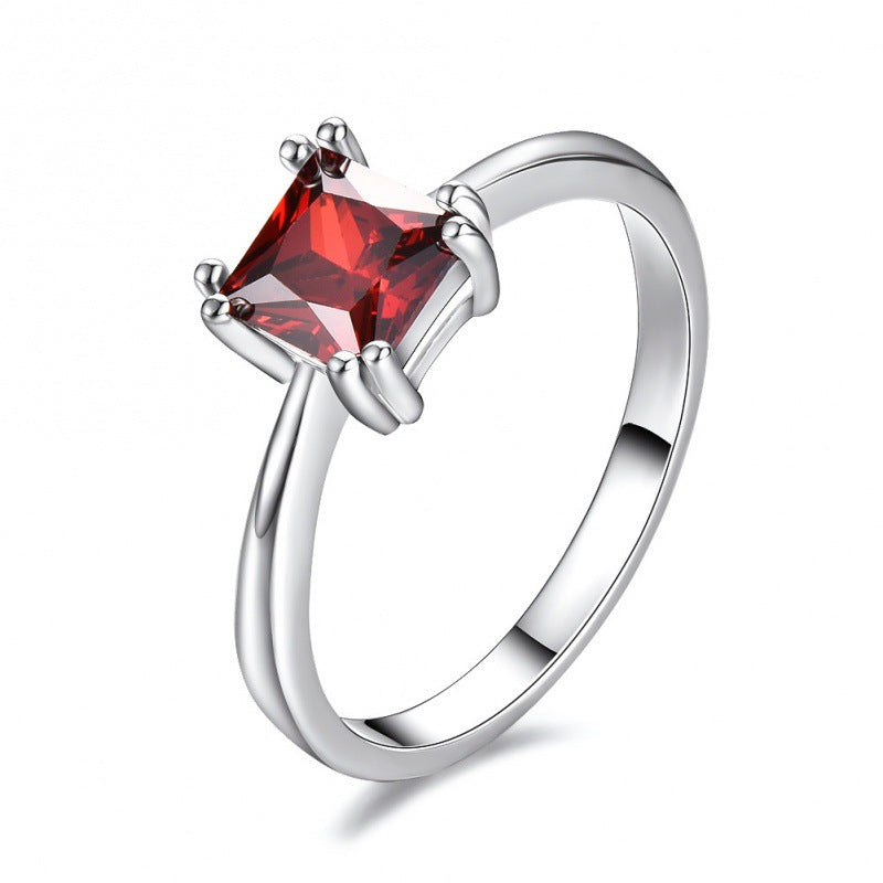 Square Ring With Four Prongs