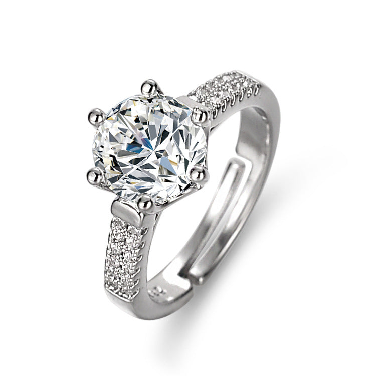 2-Carat Ring With Zircon Inlays