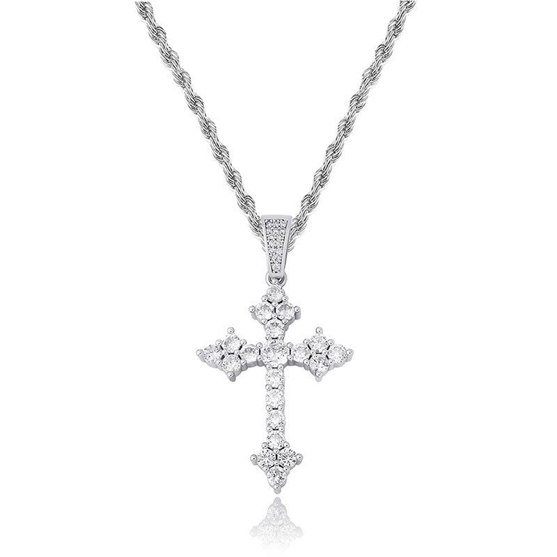 Cross Pendant With Full Zirconia