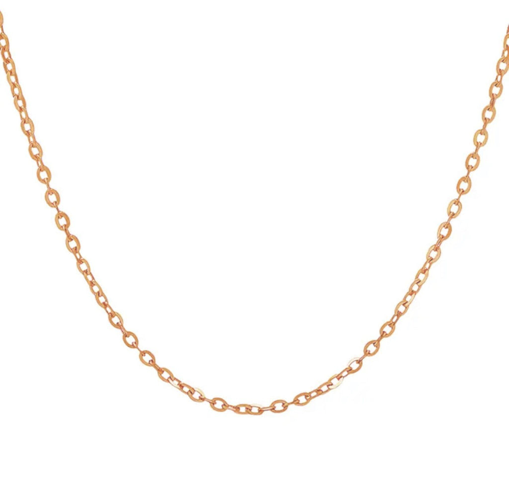 Single-strand Necklace With An O-link Chain
