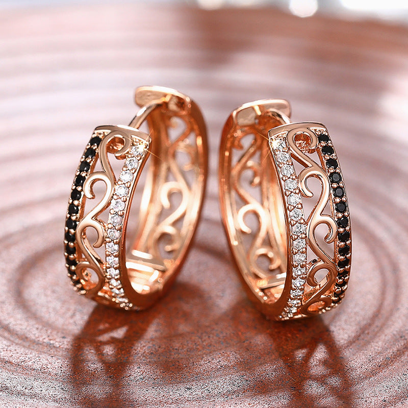 Womens Metal Cutout Stud Earrings