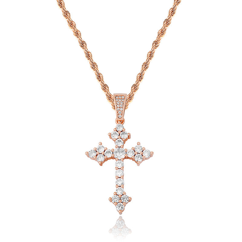 Cross Pendant With Full Zirconia