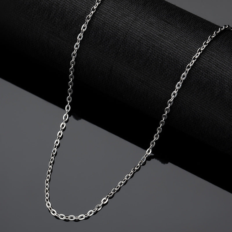 Single-strand Necklace With An O-link Chain