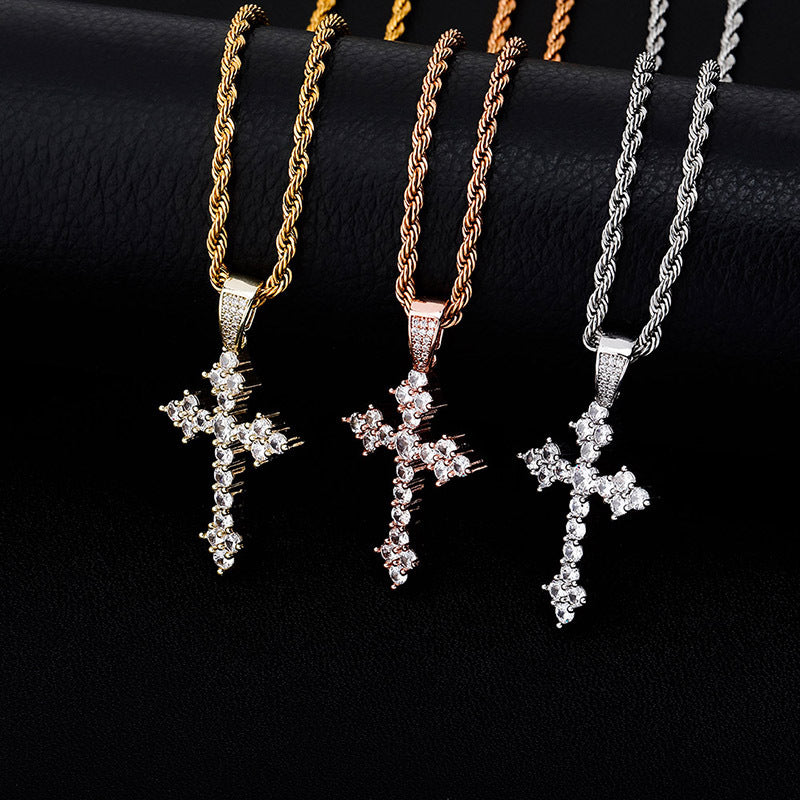 Cross Pendant With Full Zirconia