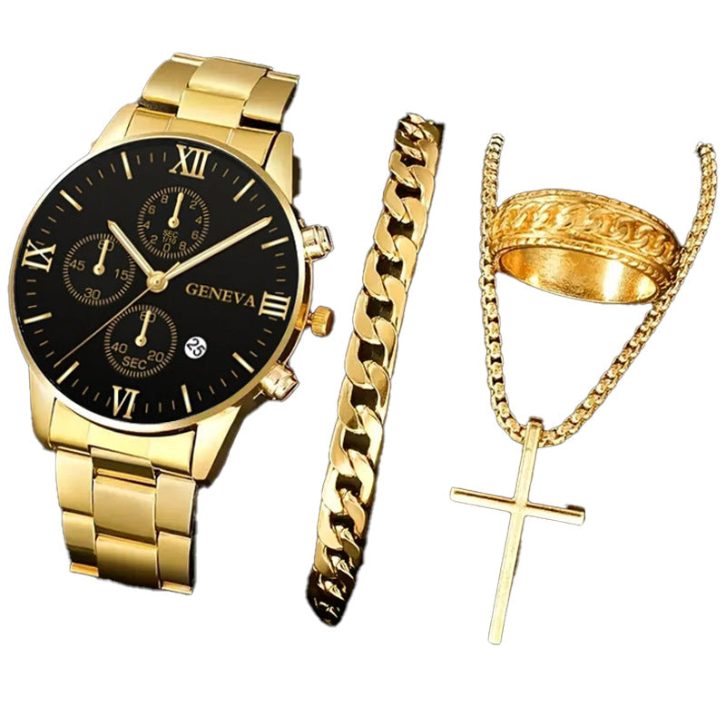 Business-Style Sophisticated Watch Set For Men