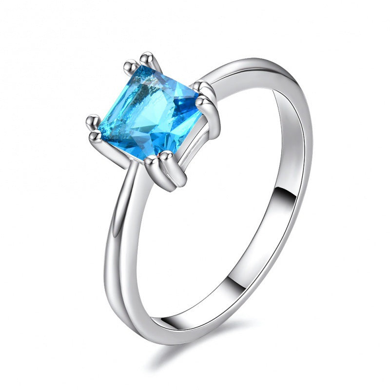 Square Ring With Four Prongs