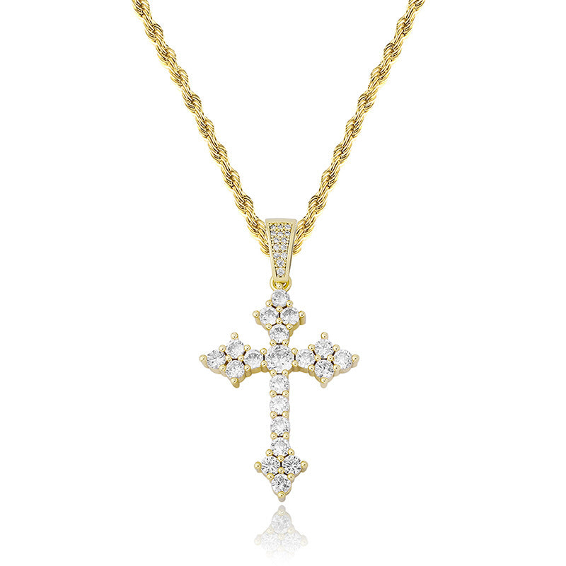 Cross Pendant With Full Zirconia