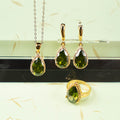 Drop-shaped Zircon Three-piece Set