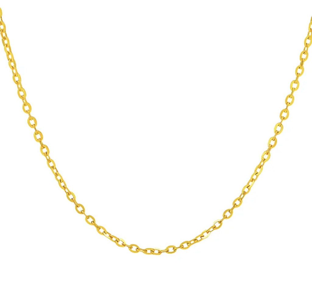Single-strand Necklace With An O-link Chain