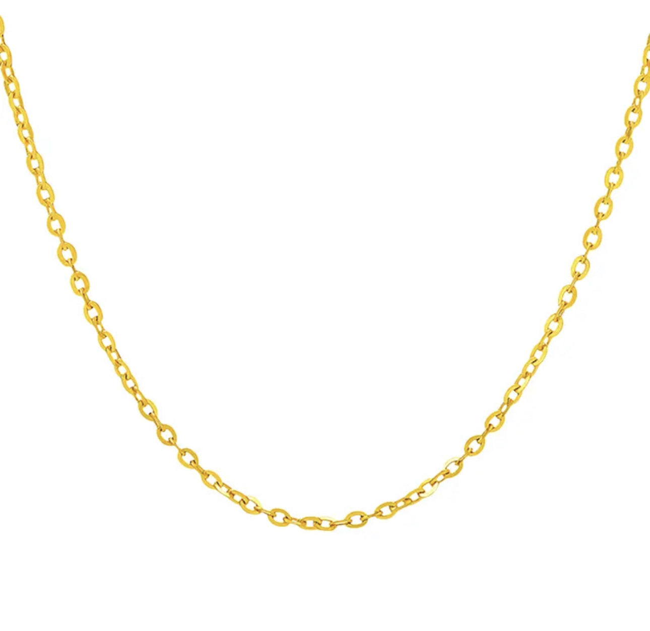 Single-strand Necklace With An O-link Chain