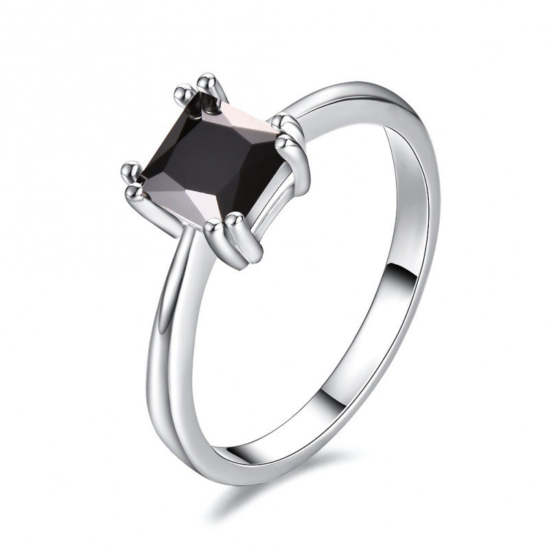 Square Ring With Four Prongs