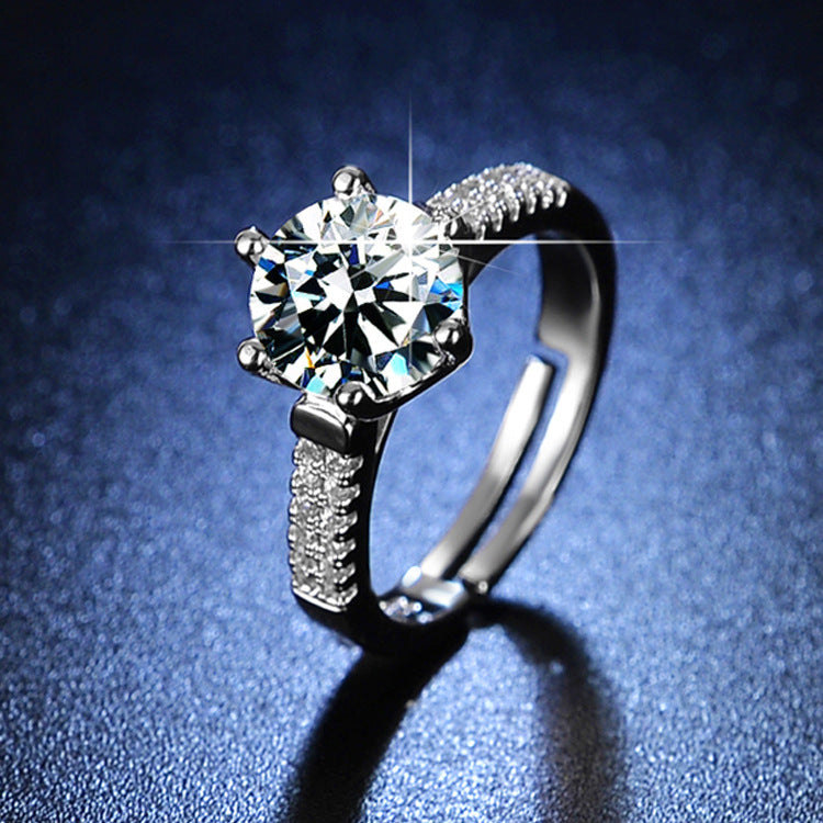 2-Carat Ring With Zircon Inlays